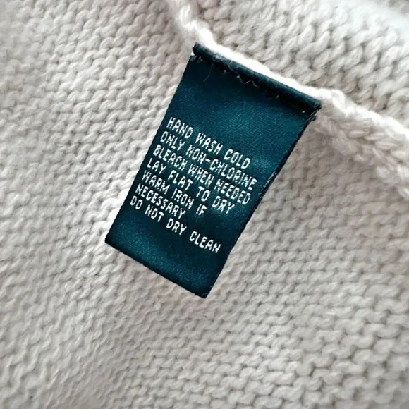 LAUREN RALPH | Sweater Cream ivory Cardigan Longline Knit Wool Angora | Medium - Picture 6 of 8